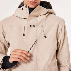 New Oakley Women's Light Beige Hooded Ski Jacket (XS)